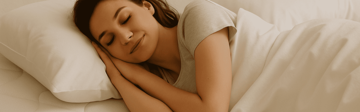 Ragazza dorme sul materasso per scegliere qual è il migliore